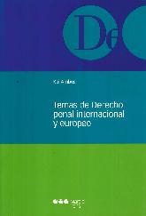 Temas de Derecho Penal Internacional y Europeo