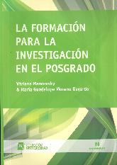 La Formacin para la investigacin en el posgrado