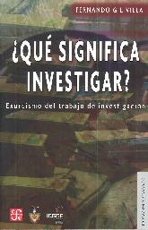  Qu significa investigar ?