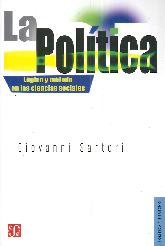 La Poltica. Lgica y mtodo en las Ciencias Sociales