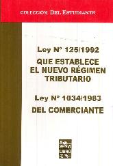 Ley N 125/1992 Que establece el nuevo rgimen tributario / Ley N 1034/1983 del comerciante