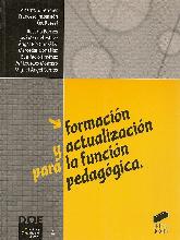 Formacin y actualizacin  para la funcin pedaggica