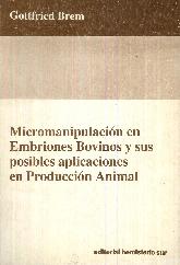 Micromanipulacin en Embriones Bovinos