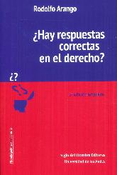  Hay respuestas correctas en el derecho ?