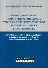 Manual de Formas, Providencias, Informes, Oficios y Resoluciones en los Juicios de la Niez y Adoles