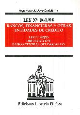 Ley 861/96 Bancos, Financieras y Otras Entidades de Crdito Ley 489/95