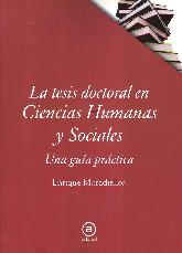 La Tesis Doctoral en Ciencias Humanas y Sociales