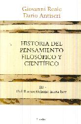 Historia del pensamiento filosfico y cientfico III