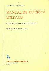 Manual de retorica literaria : fundamentos de una ciencia de la literatura