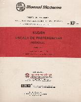 KUDER KP Escala de preferencia personal. Evaluar las condiciones de desempeo que el individuo cons
