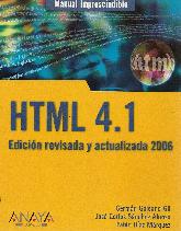 HTML 4.1 Manual Imprescindible Edicion 2006