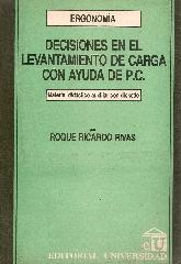 Decisiones en el levantamiento de cargas con ayuda de PC