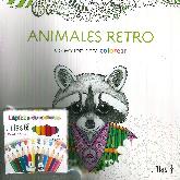 Animales Retro. Colección para colorear con lápices de colores