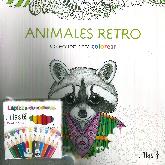 Animales Retro. Coleccin para colorear con lpices de colores