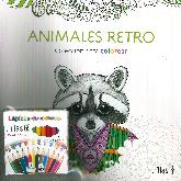 Animales Retro. Coleccin para colorear con lpices de colores