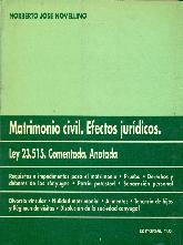 Matrimonio civil : efectos juridicos : Ley 23515