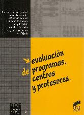 Evaluacion de Programas, centros y profesores