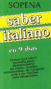 Saber Italiano en 9  das