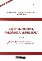 Ley N 3.966/2010, Orgnica Municipal
