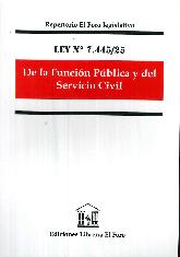 De la funcin pblica y servicio civil Ley N 7.445/25