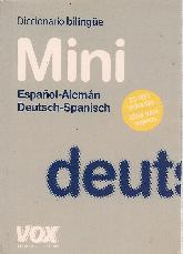 Mini Diccionario bilingue Espaol Aleman Deutsch Spanisch