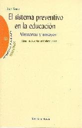 El sistema preventivo en la educacion