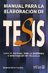 Manual para la elaboracin de Tesis