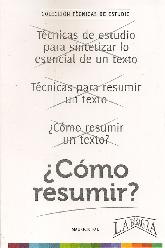 Cmo resumir?