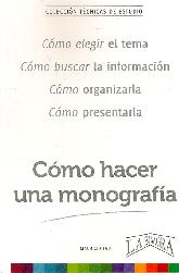 Cmo hacer una monografa