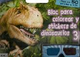Bloc para colorear y stickers de dinosaurios 3D