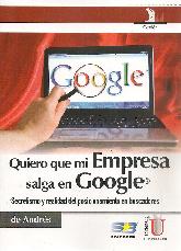 Quiero que mi Empresa salga en Google