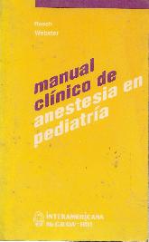 Manual clinico de Anestesia en Pediatria