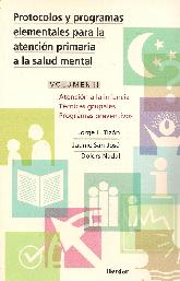 Protocolos y programas elementales para la atencin primaria a la salud mental