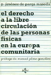 El derecho a la libre circulacion de las personas fisicas en la Europa comunitaria