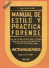 Manual de estilo y practica forense  Tomo 1