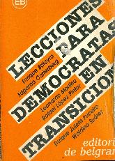 Lecciones para democratas en transicin