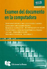 Examen del documento en la computadora