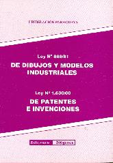 Ley 868/81 dibujos y modelos industriales Ley 1630/00 de patentes e invenciones