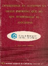 Inversiones en acciones en otras empresas que no son subsidiarias ni asociadas