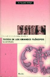 Textos de los grandes filosofos Edad Media. Curso de filosofia tomista