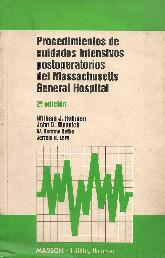 Procedimientos cuidados intensivos postoperatorios Massachusetts General Hospital