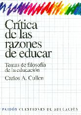 Critica de las razones de educar