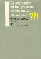 La evaluacion de los procesos de formacion