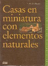 Casas en miniatura con elementos naturales