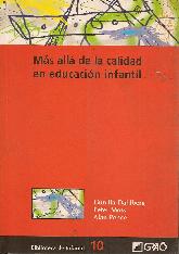 Mas alla de la calidad en educacion infantil