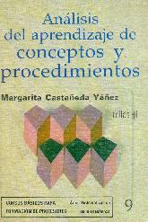 Analisis de aprendizaje de conceptos y procedimientos