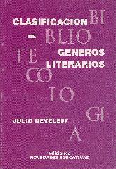 Clasificacion de generos literarios