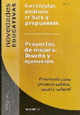 Curriculo: analisis critico y propuestas Proyectos de mejora. Diseo de ejecucion