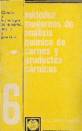 Metodos modernos para el analisis quimico de la carne y los productos carnicos