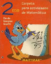 Carpeta para actividades de matematica 2